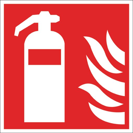 Waarschuwingsbord brandblusser